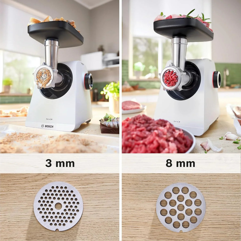 Bosch, Picadora de carne, MultiPower Serie 4, 500W, MFWS420W