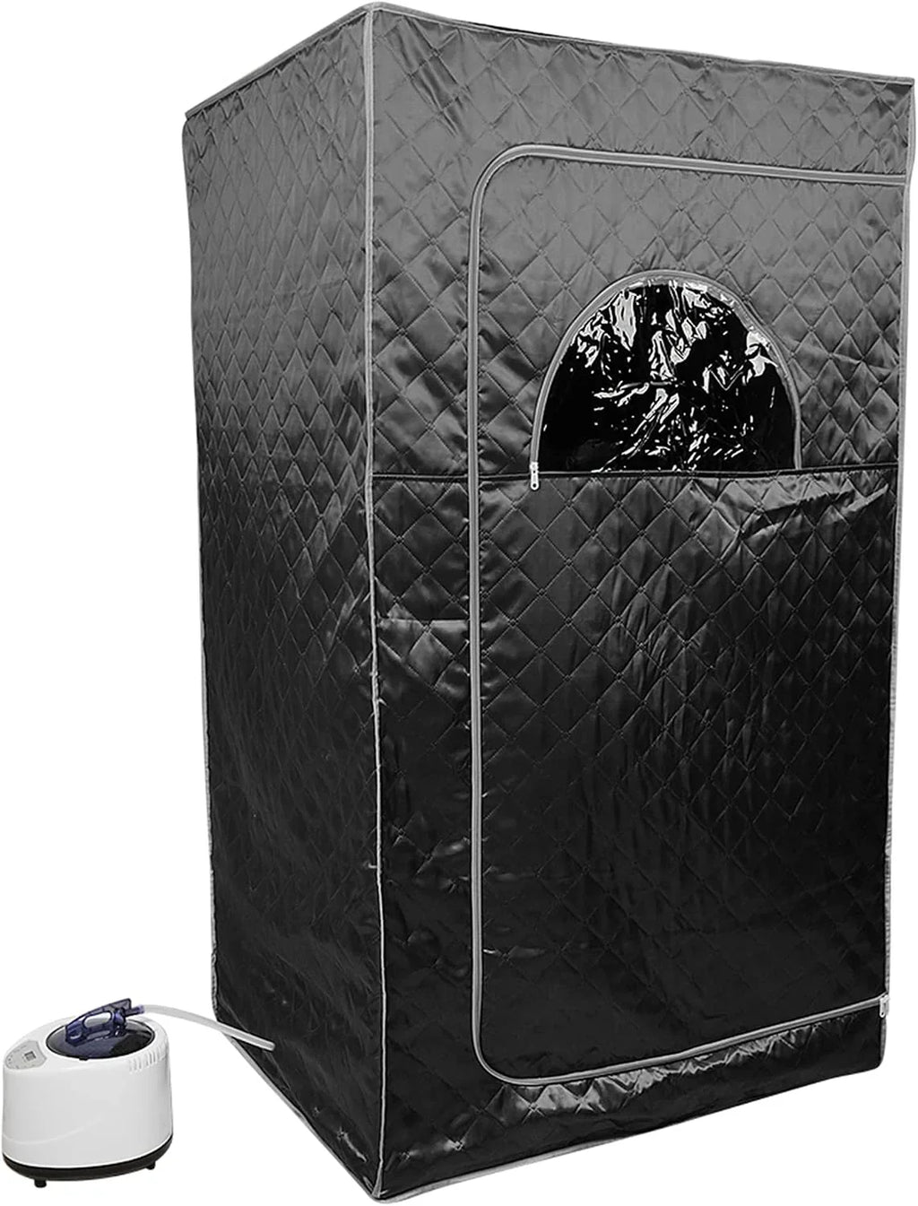 MINGYI Sauna de vapor portátil y plegable de 1000 W con cabina de vapor, generador de vapor de 2,5 camas y mando a distancia, 100 × 80 × 170 cm (Negro)