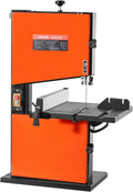 VEVOR Sierra de Cinta para Madera con Motor de 373 W, Altura de Corte de 90 mm, Ancho de Corte de 229 mm, Mesa de Aluminio Fundido de 300 x 300 mm, con Luz de Trabajo de 360°, para Carpintería