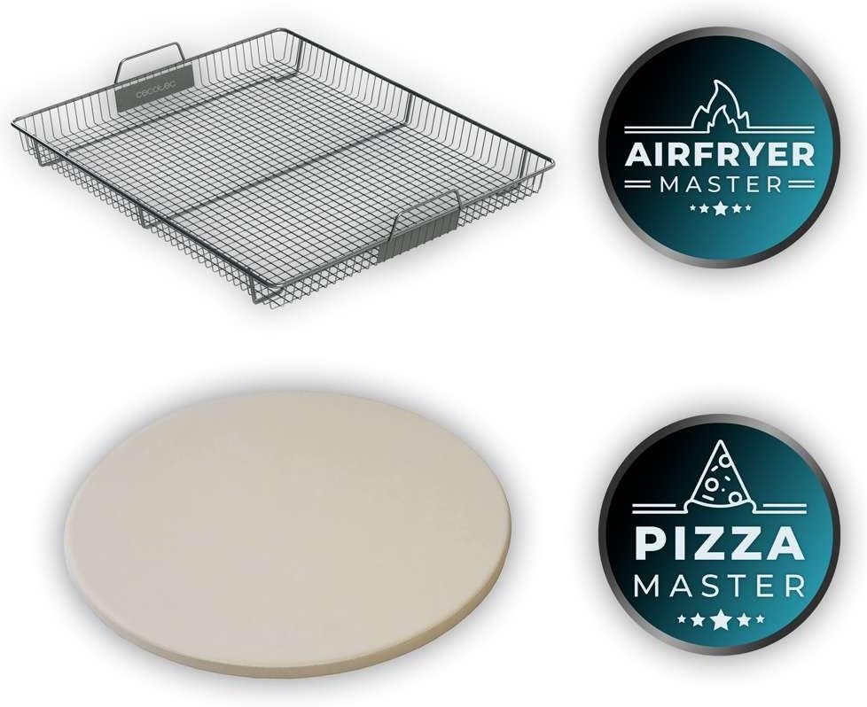 Cecotec Horno Integrable Multifunción 60cm Bolero Hexa AF316000 Inox A 3400W, 72L Capacidad, 11 Funciones con Airfryer Master, Pizza Master, Steam Asisst, Steam EasyClean, 3D Cooking, Defrost