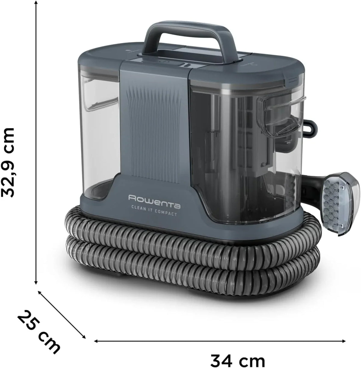 Rowenta Clean It Compact, Aspiradora tapicerías 400W, 3 Acc, Hasta 11,5 Kpa