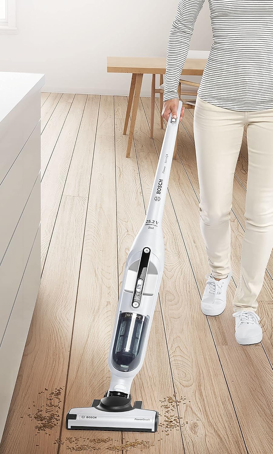 Bosch - Aspirador sin cable Flexxo, Serie 4, 25.2V, Blanco, BBH32551