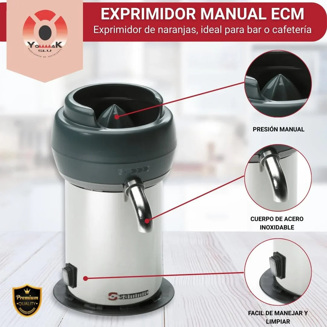 YOMMAK Exprimidor de Naranjas Electrico Profesional Sammic-ECM 130W | Exprimidor Manual Extractor de Zumos y Verduras de Acero Inoxidable Juicer | Repuestos Exprimidores