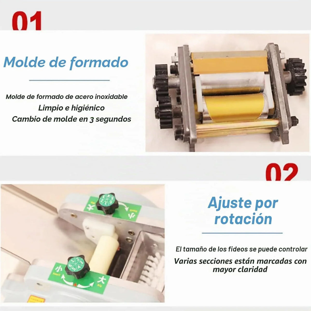 Qiang Máquina para Hacer Wonton Pi,Gyoza Skin Commercial Dumpling Wrapper Maker,60 Piezas/Min,Máquina De Pasta Eléctrica Acero Inoxidable Laminadora De Masa con Molde,3Molds