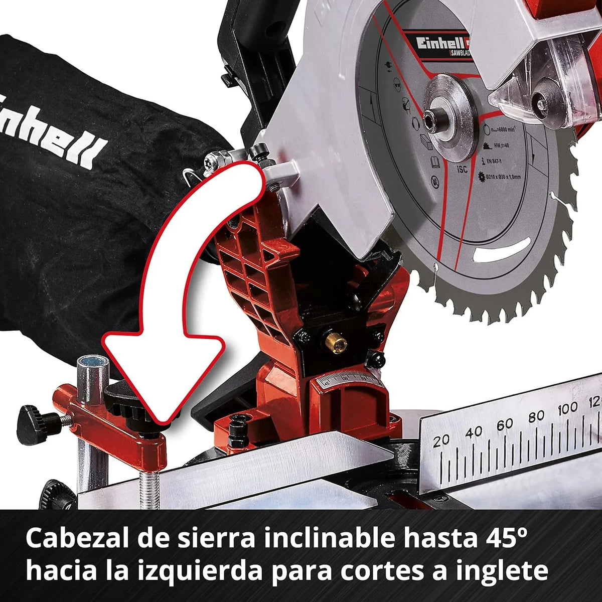Einhell Sierra tronzadora a batería TE-MS 18/210 Li-Solo