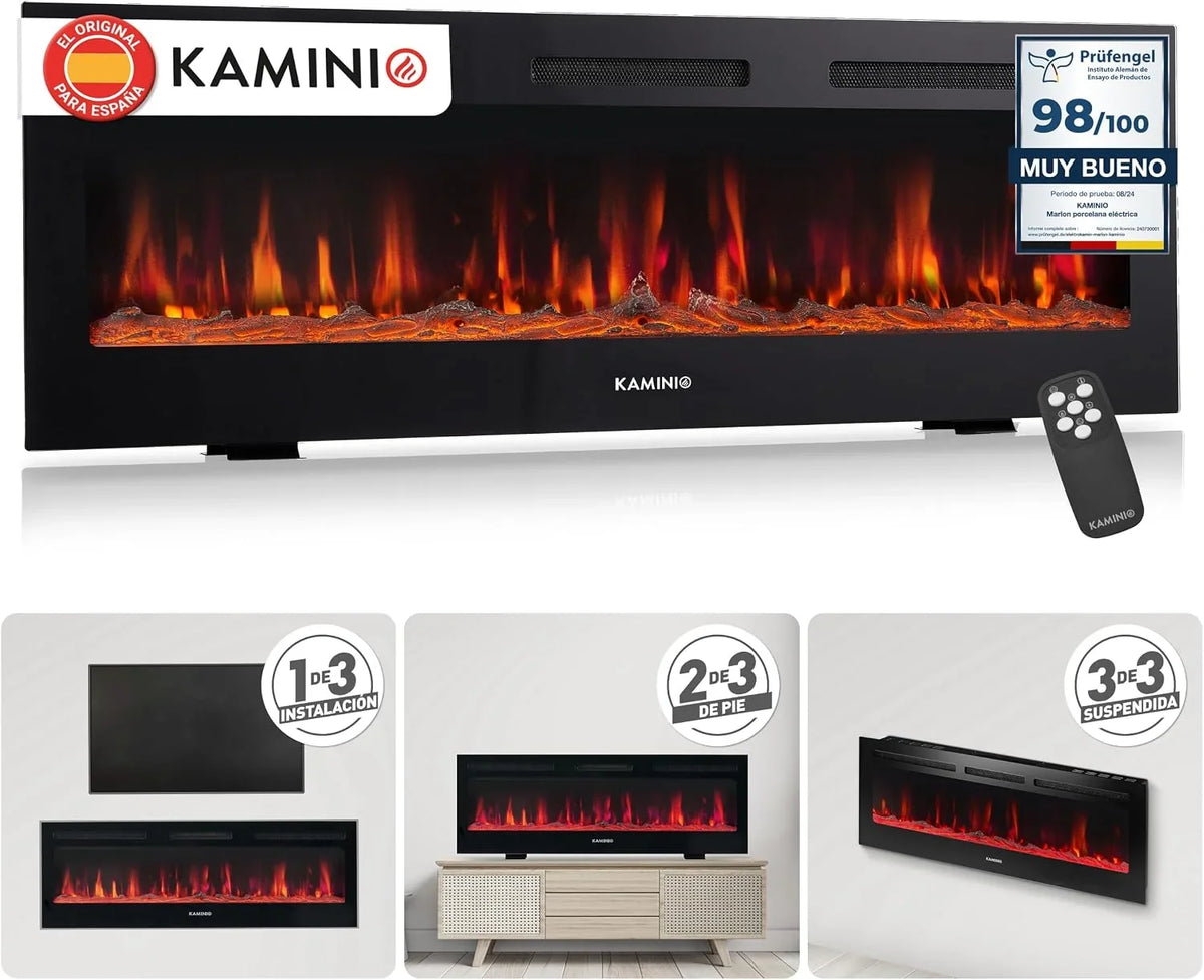 KAMINIO® Marlon Pro 60 Decorative Electric Fireplace with Heater