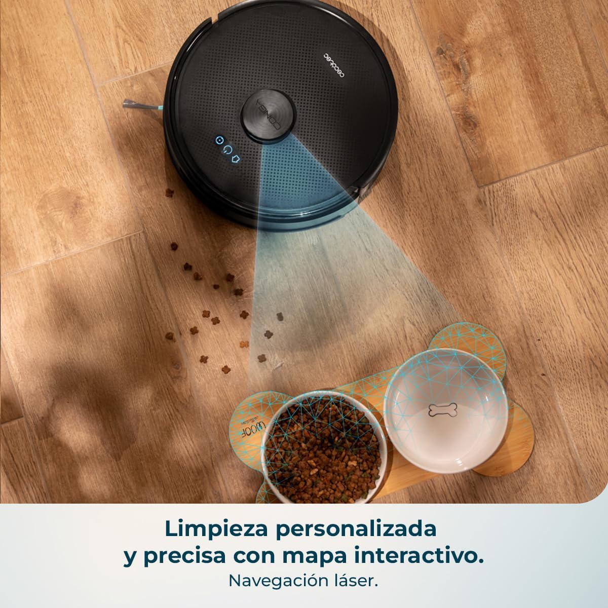 Cecotec Robot Aspirador y Friegasuelos con Base Autovaciado Conga Y70 Genesis. Navegación Láser y Ultrapotencia de 20000Pa, Base para 12 Semanas, Cepillo Anti-Enredos, Cobertura 180 m², App Control