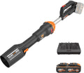 WORX WG585E Soplador de Hojas 40V Máx. (2x20V) Motor sin escobillas, Incluye 2 baterías de 4Ah y Cargador Doble,Tecnología de amplificación de Aire