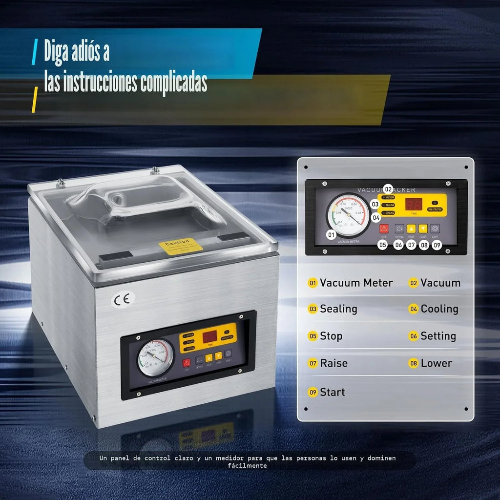 Envasadora al vacío 220 V DZ-260 selladora profesional al vacío máquina de vacío para alimentos instrumento preciso metal raro, etc