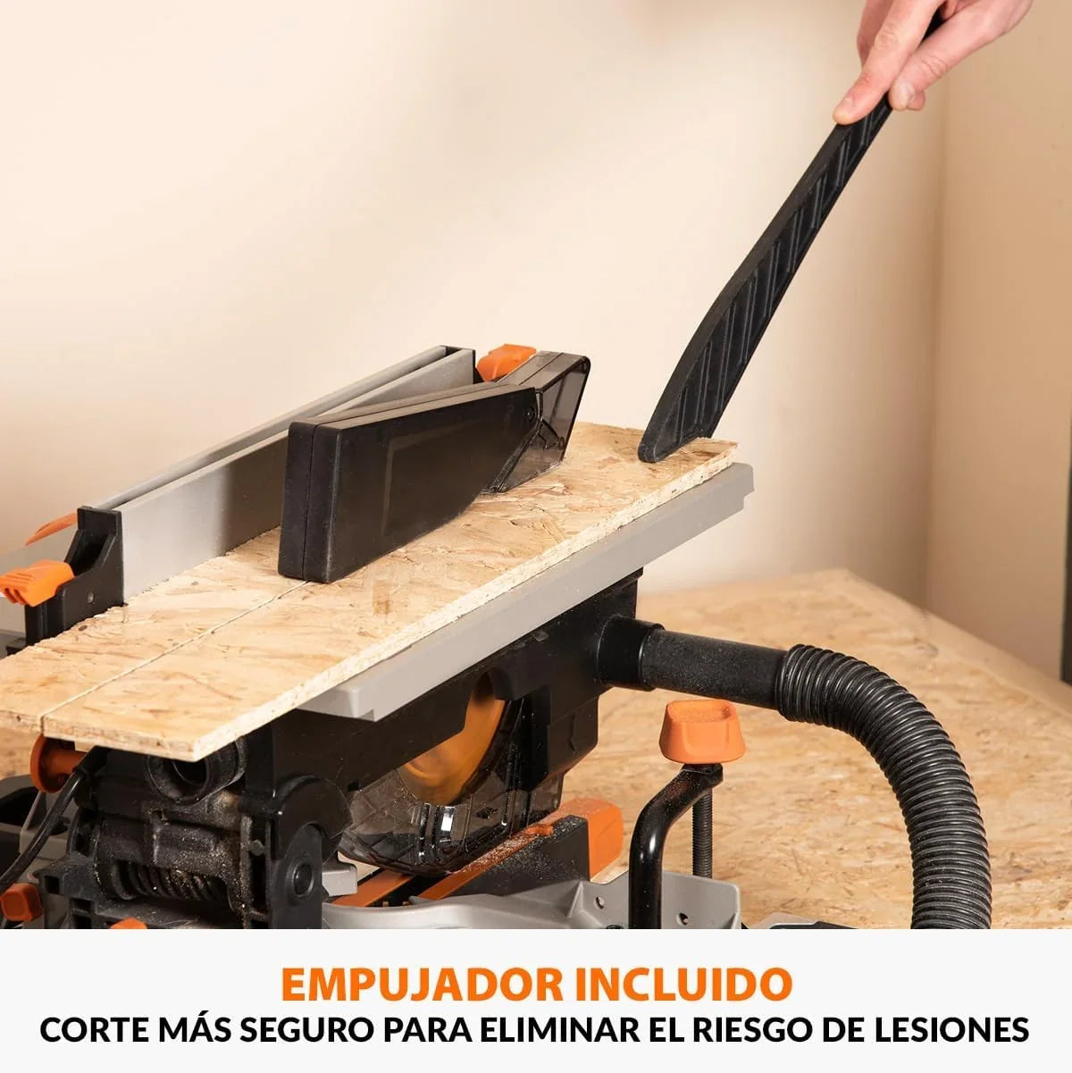 Evolution Power Tools R210MTS-G2 Sierra híbrida convertible de mesa/ingletadora, compacta y portátil, corte multimaterial, corta madera, metal, plástico, etc.; incluye una hoja de 210 mm