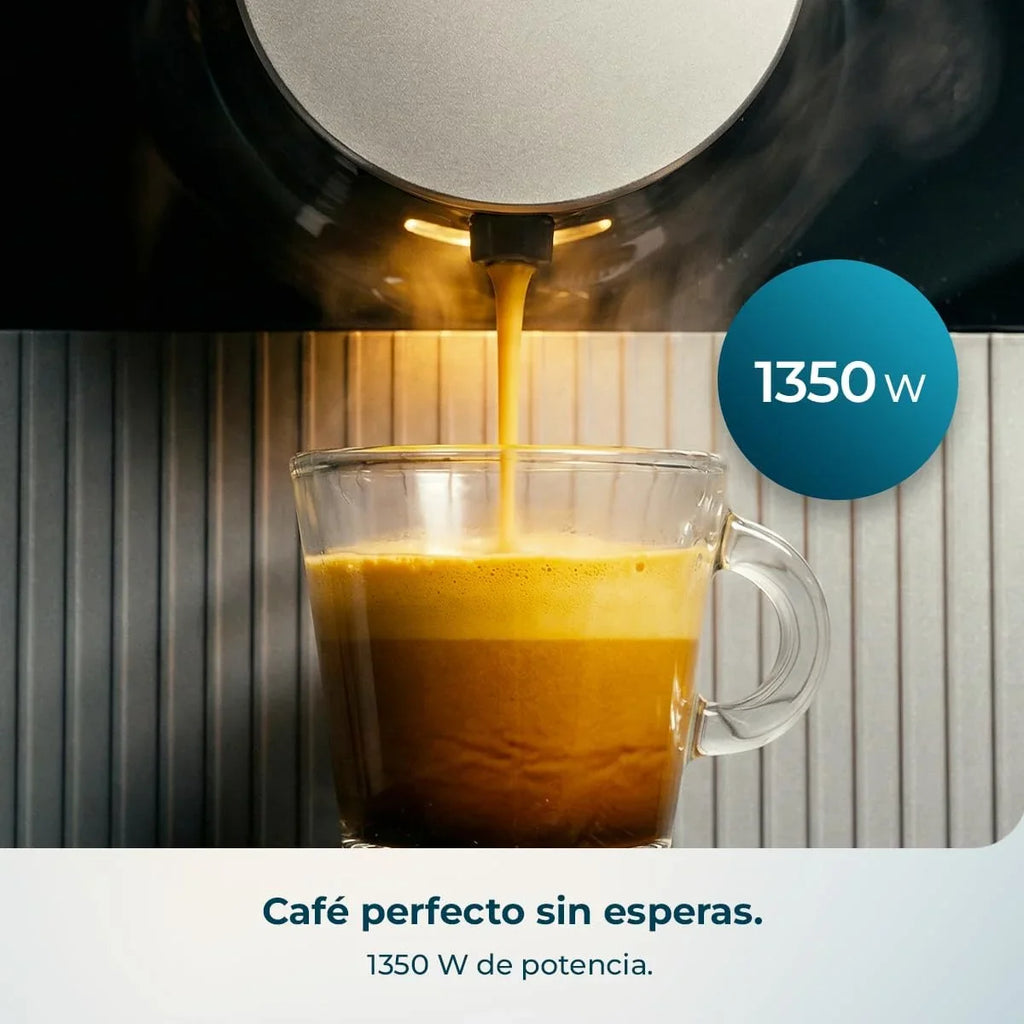Cecotec Cafetera Superautomática Compacta Cremmaet Cube Red. 1350W, Rendimiento Profesional, Sistema de Prensado, Pre-Infusión, 19Bares, Sistema Thermoblock, 5 Niveles de Molienda, Control Táctil
