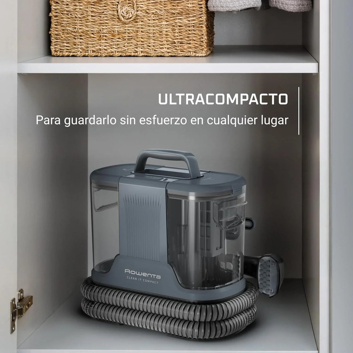 Rowenta Clean It Compact, Aspiradora tapicerías 400W, 3 Acc, Hasta 11,5 Kpa