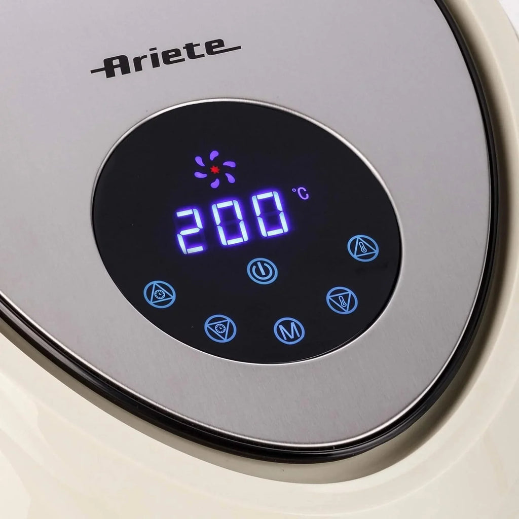 Ariete 4618/02- Freidora saludable XXL sin aceite (pantalla lcd, temporizador ajustable 60 min, 7 programas, temperatura ajustable 80-200ºc), color beige