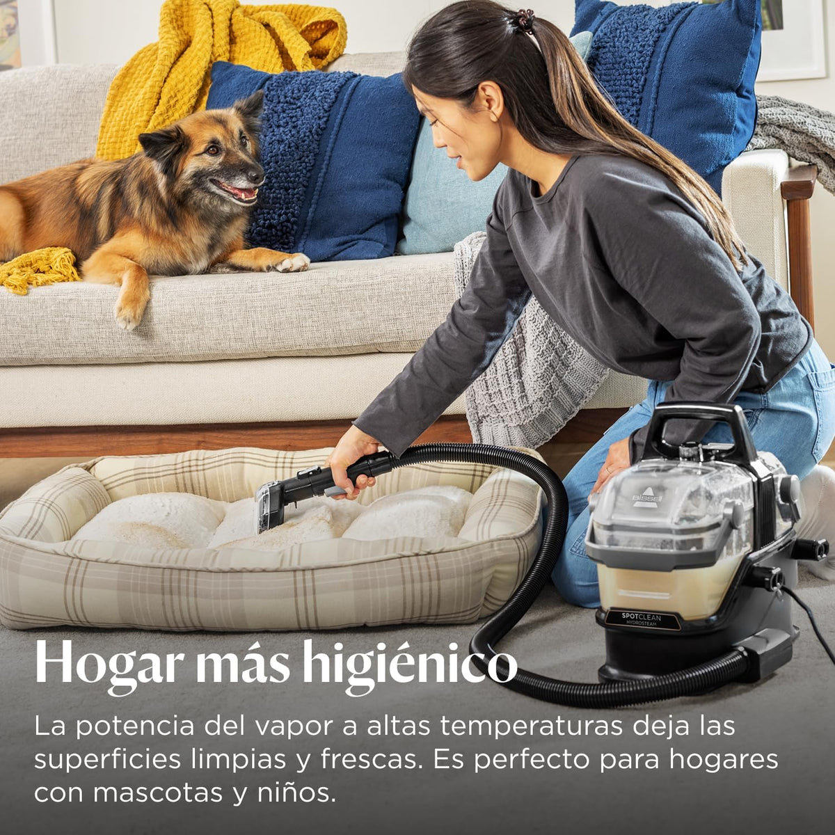 BISSELL SpotClean HydroSteam Aspiradora de Agua Tapicería 1000W 3689N