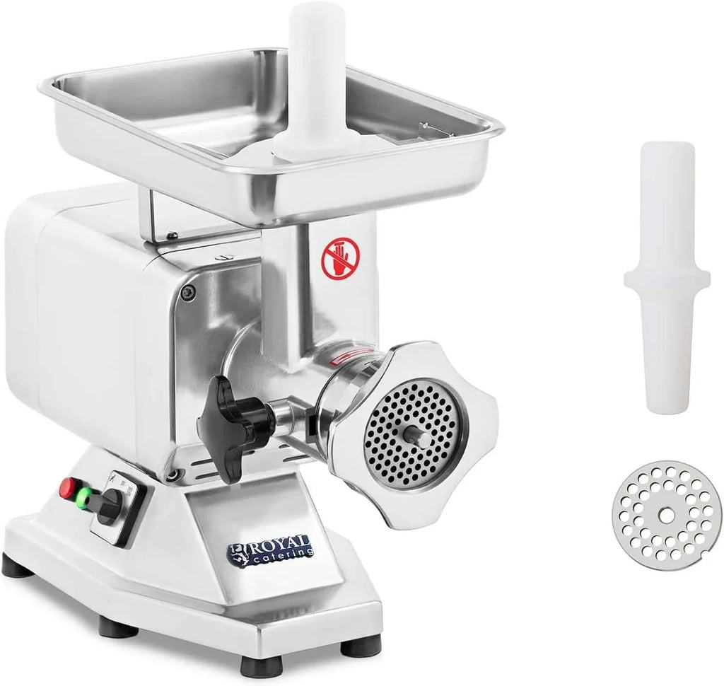 Royal Catering Picadora de carne Électrica Profesional RCFW 220PRO (220 kg/h, 1000 W, 230 V, 1 Cuchilla, 2 Discos perforados)