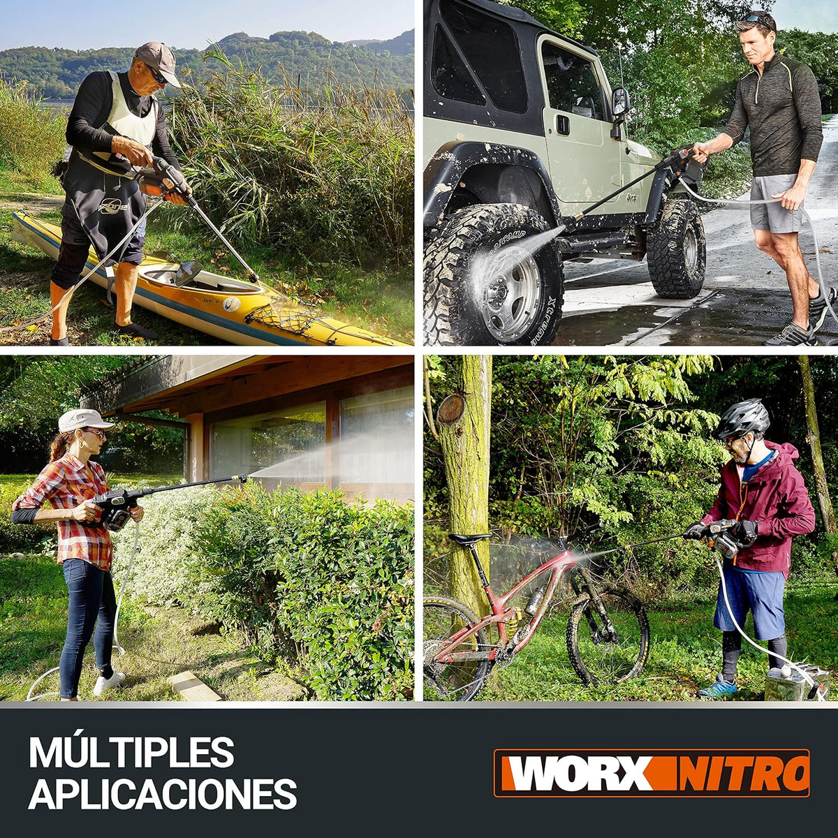 Worx WG633E Hidrolimpiadora Brushless 20V 4Ah 220L/h 50bar