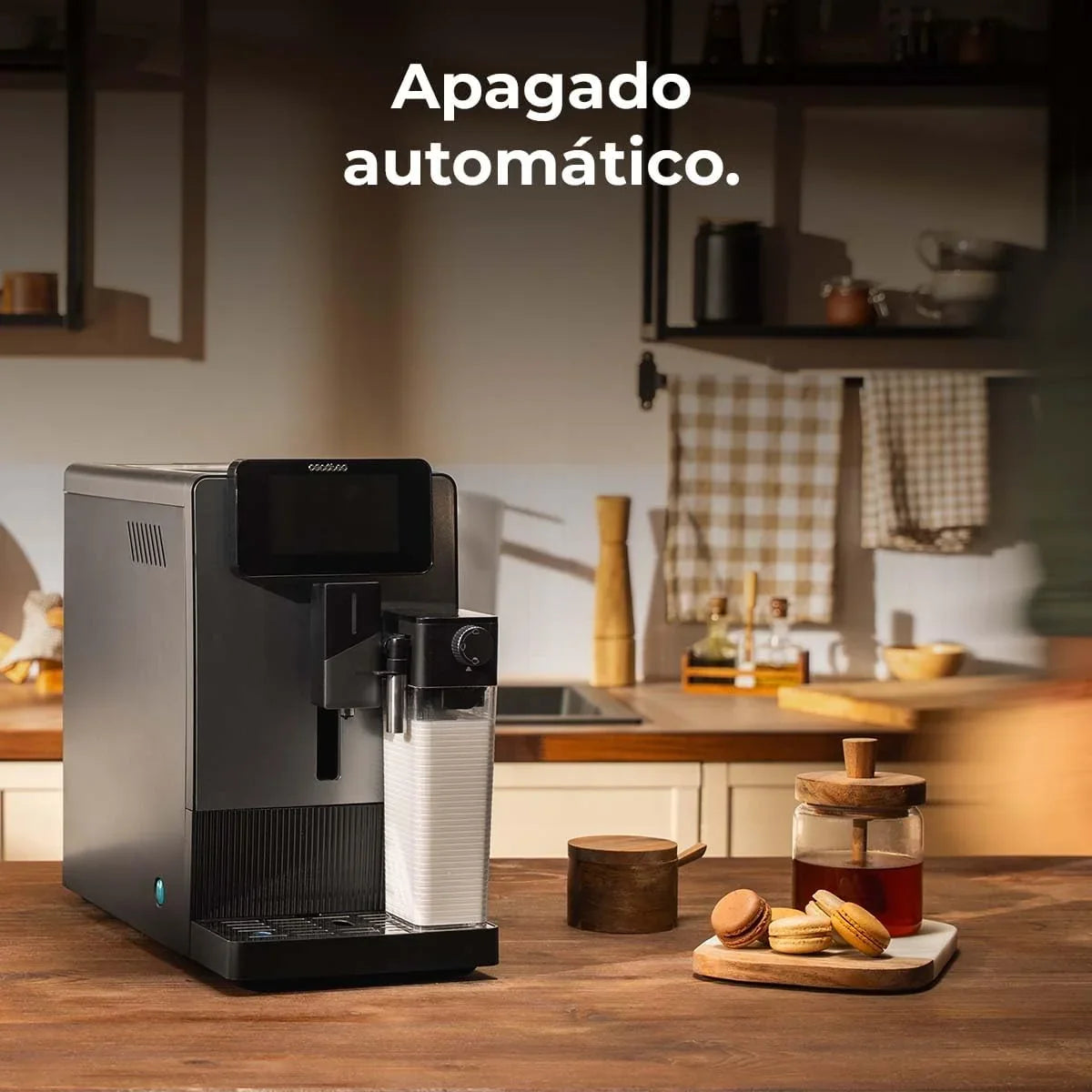 Cecotec Cafetera Superautomática Cremmaet Latte Touch. 19Bares, Thermoblock, 12 Bebidas, 4 Perfiles, Agua 1.1L y 400ml Leche, Pantalla TFT, Molinillo Cónico, Limpieza Automática, Altura Regulable