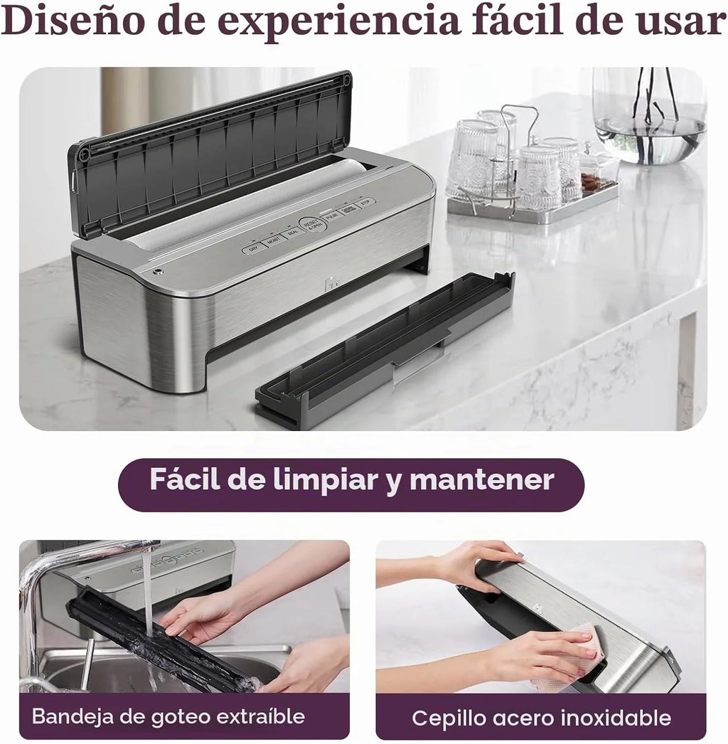Mesliese Envasadora al Vacío, 85kPa 120W, Cortador, 2 Rollos+5 Bolsas