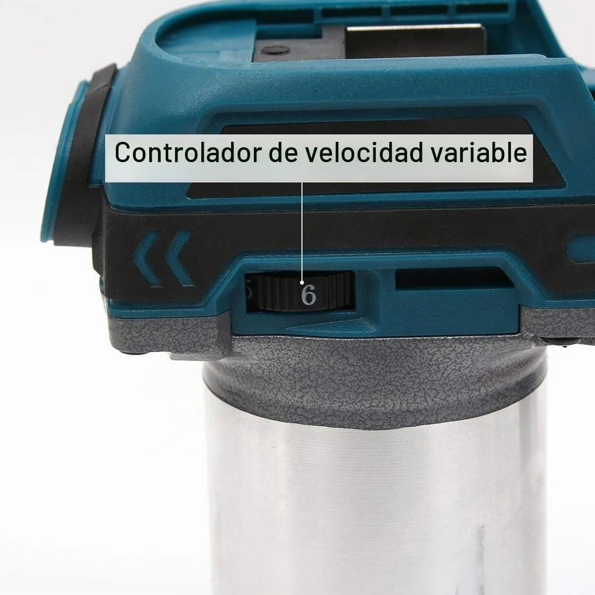 KATSU Juego de Fresadora de Madera Rebajadora Inalámbrica de 18 V con 3 Bases + 3 Pinzas de 6 mm, 8 mm y 10 mm + Batería 4.0 Ah y Cargador