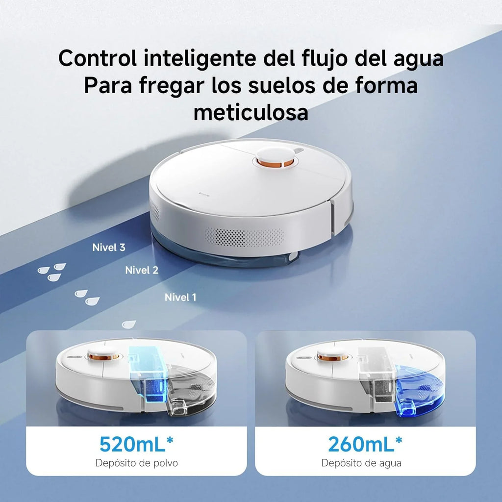 XIAOMI S40C Robot Aspirador con Fregado, 5000 Pa, Control App y Voz