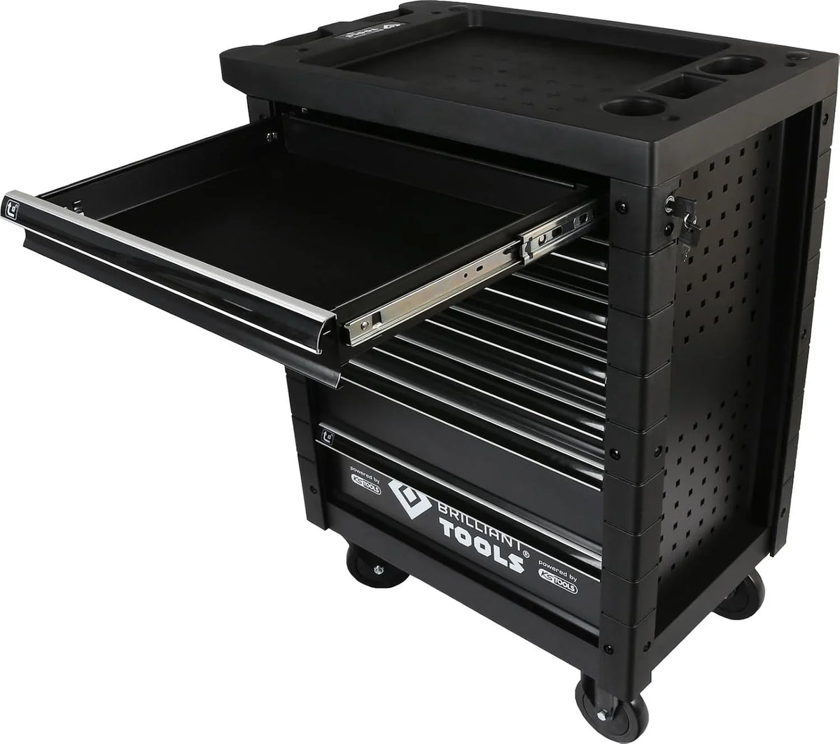 BRILLIANT TOOLS BT152900 Carro de taller con 7 cajones, vacío [Powered by KS TOOLS]