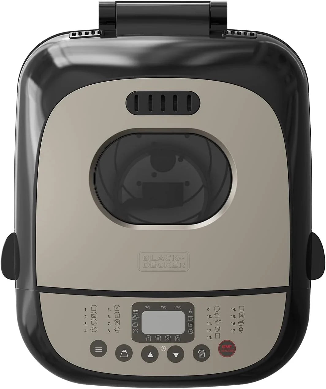 Black+Decker - Panificadora 600W, 17 Programas, hasta 1kg, 15h