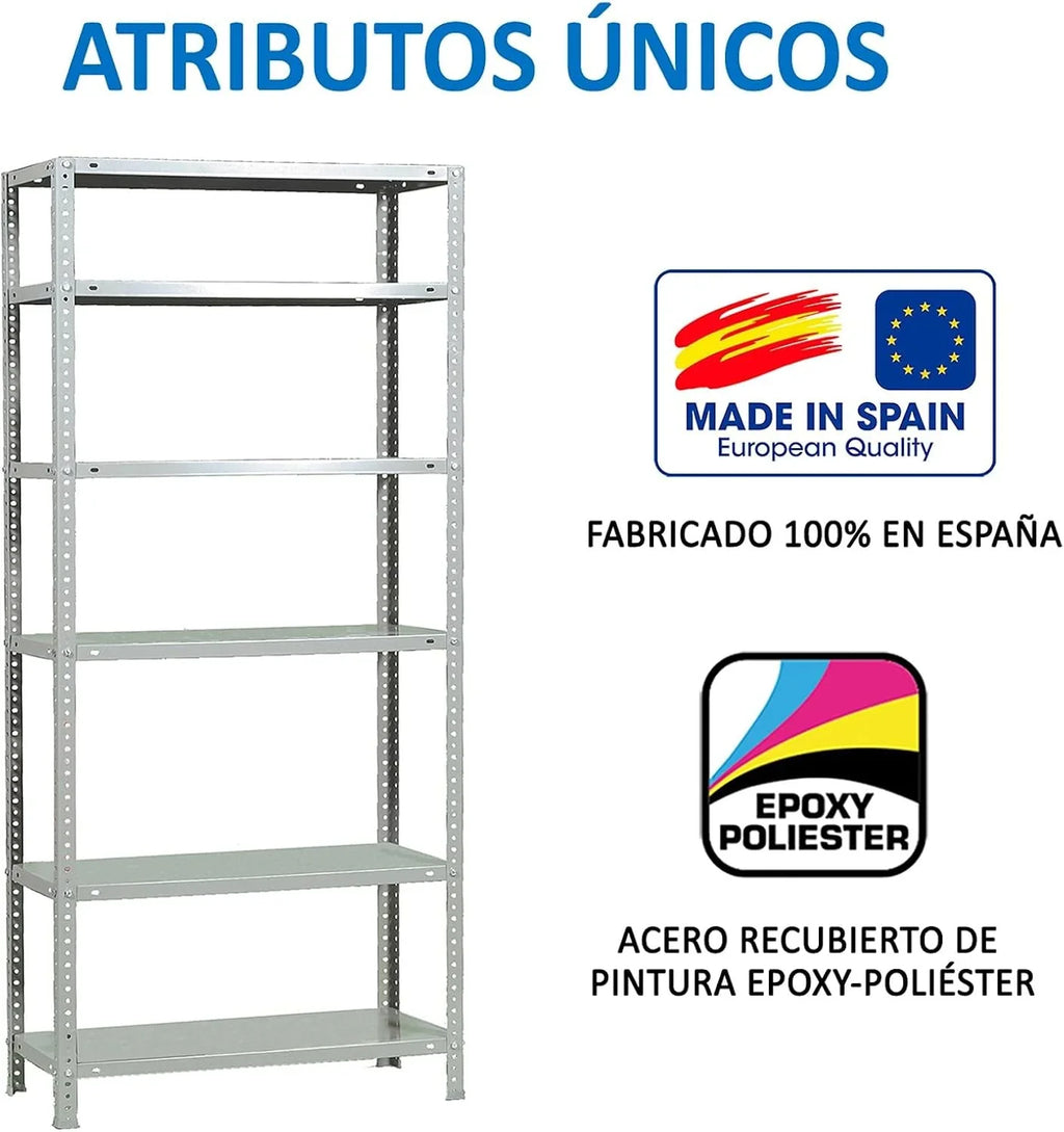 Simon Rack Estantería Metálica 2000x800x400 mm - Comfort