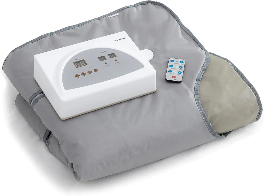 InnovaGoods® Manta Electrica, Manta Electrica Sauna de Calor Infrarrojo, Manta termica Apta para Todo el Cuerpo, Manta Sauna de Calor infrarrojo Potencia la eliminación de Grasas y toxinas.