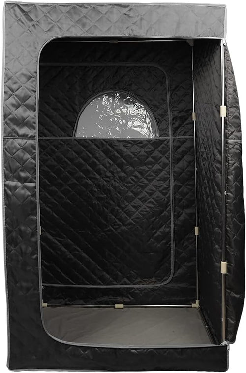 1000 W Sauna completa del cuerpo con cabina de vapor, generador de vapor, mando a distancia, sauna de vapor portátil y plegable, sauna SPA para casa, 100 x 80 x 170 cm, color negro