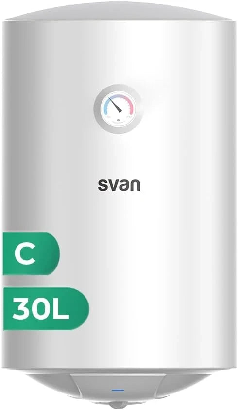 Svan ST3001S Vertical Electric Thermo 30 L Vertical Installation, 1500 W, Includes Mounting Kit, Stainless Steel Resistor, White, Energy Efficiency Class C
