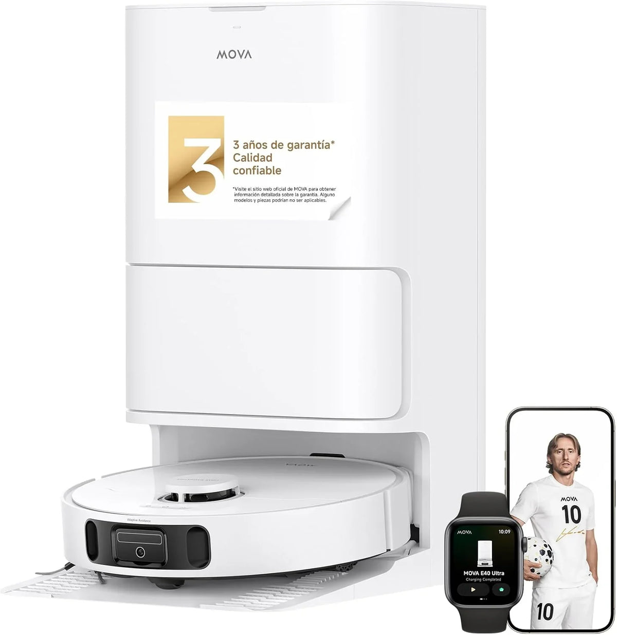 MOVA E40 Ultra, Robot Aspirador, Blanco