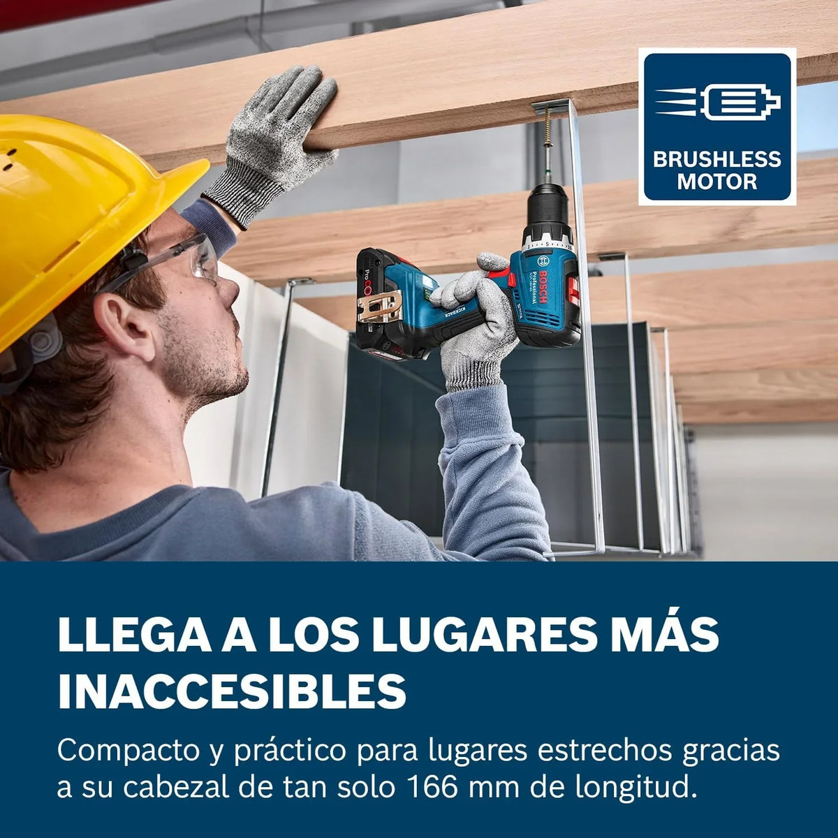 Bosch Professional 18V System atornillador a batería GSR 18V-65 (motor Brushless sin escobillas, longitud del cabezal 166, 2 baterías GBA 4.0Ah, 82AC, L-Case)
