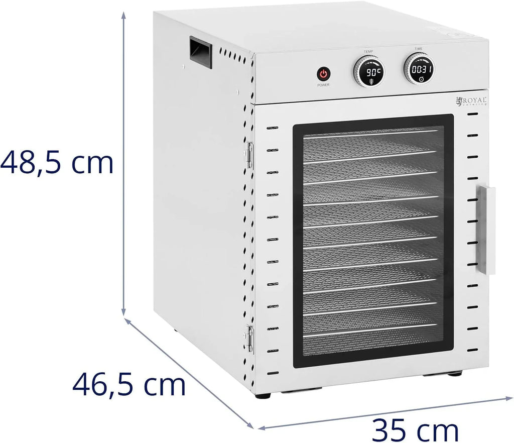 Royal Catering Deshidratador de Alimentos 1000 W con 12 Niveles 40 L