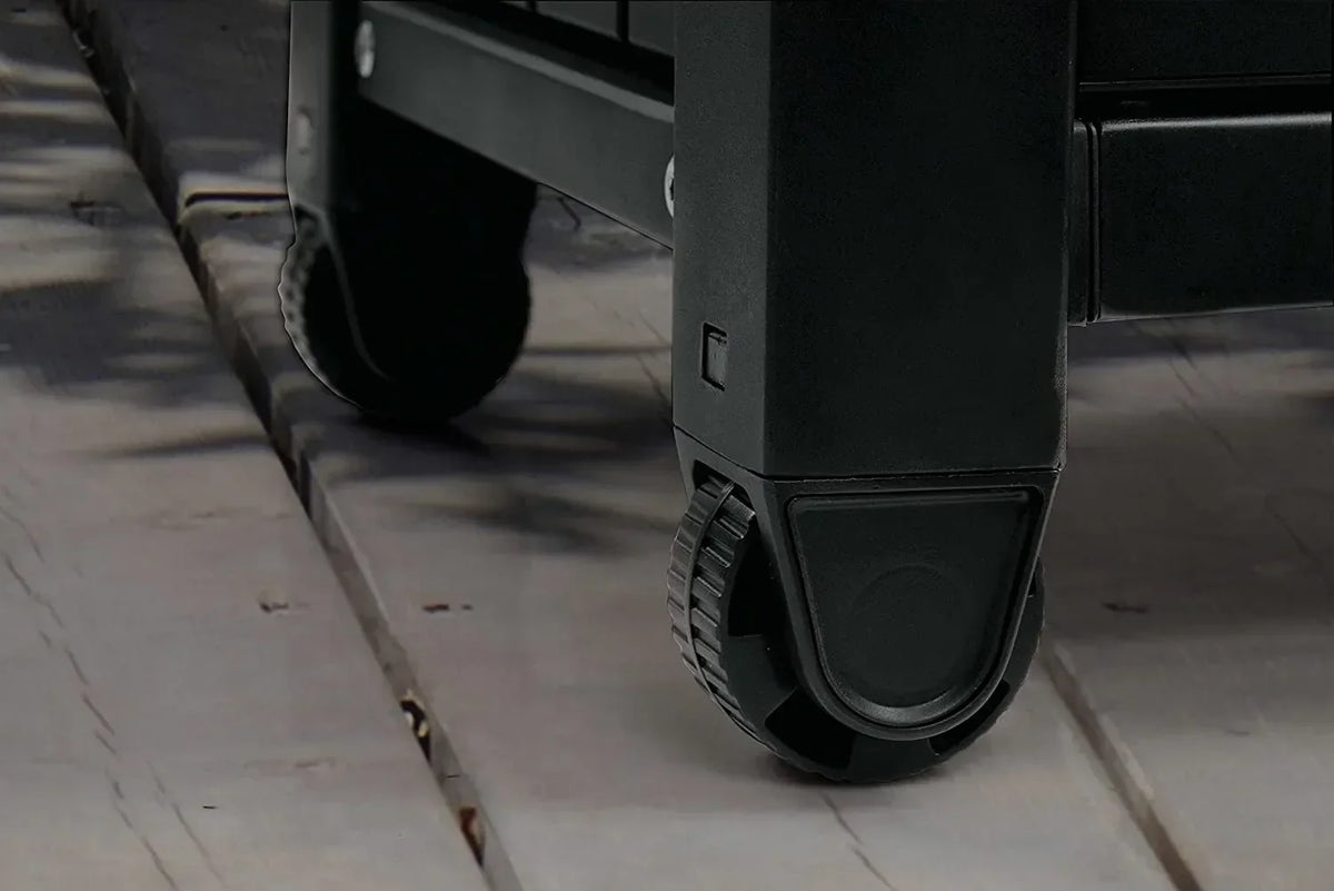 2025 Carro móvil de patio Keter Unity XL – Mesa de cocina exterior resistente a la intemperie con superficie de trabajo de acero inoxidable, espacio de almacenamiento con cerradura y accesorios