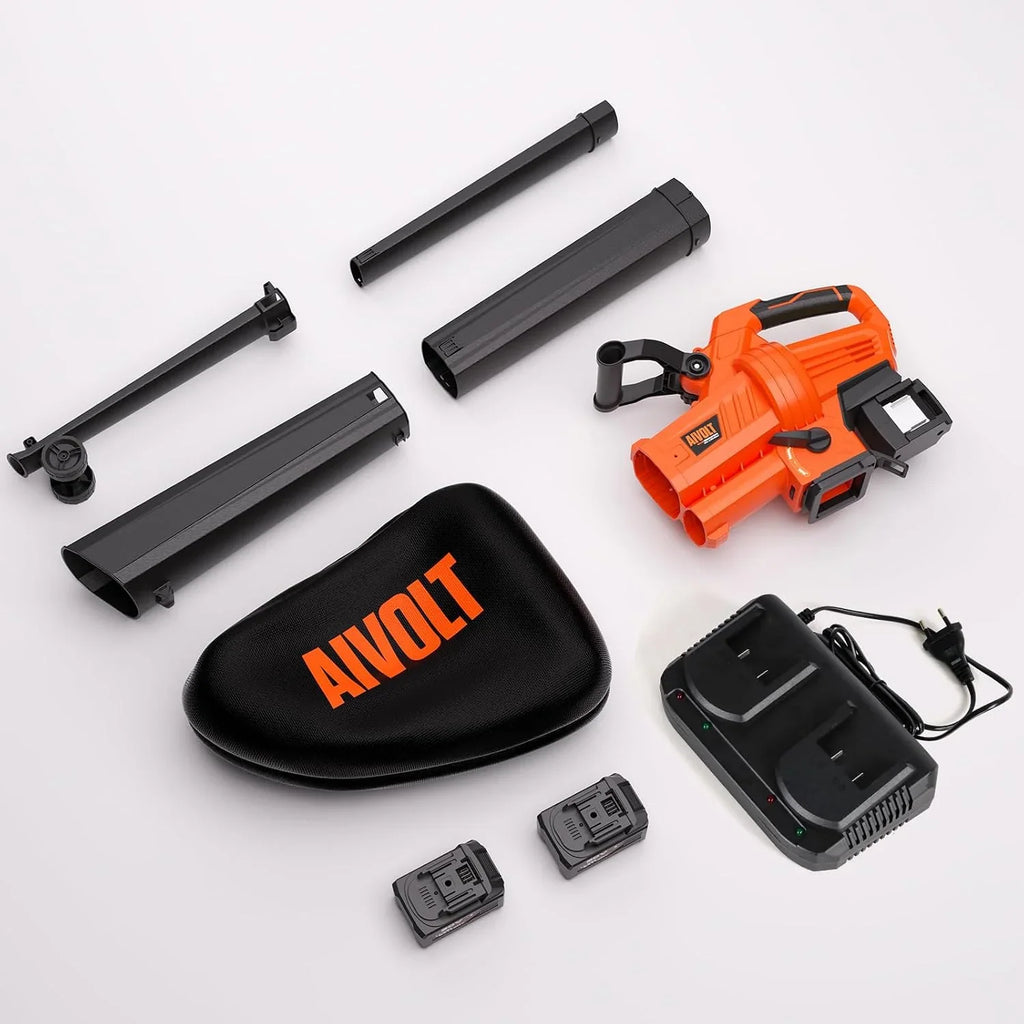 AIVOLT Soplador de Hojas 3 en 1 con 2 Batería de 20V 4.0Ah