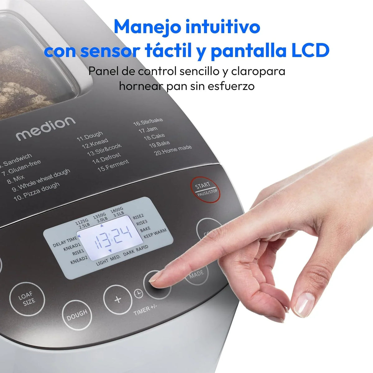 MEDION Panificadora, 950 W, hasta 1600 g