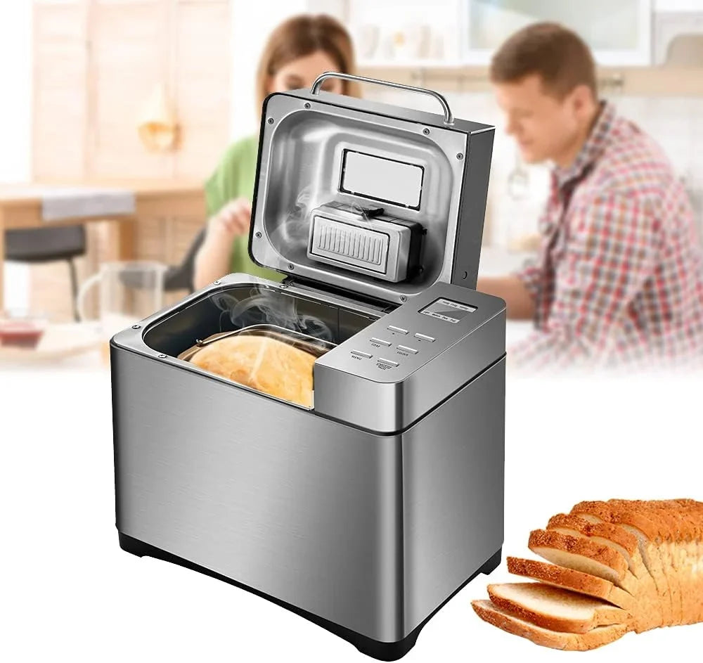 Panificadora de 1000 g, 19 programas, para panadería, 650 W, para la cocina en casa, caravana, camping, fiestas, restaurante