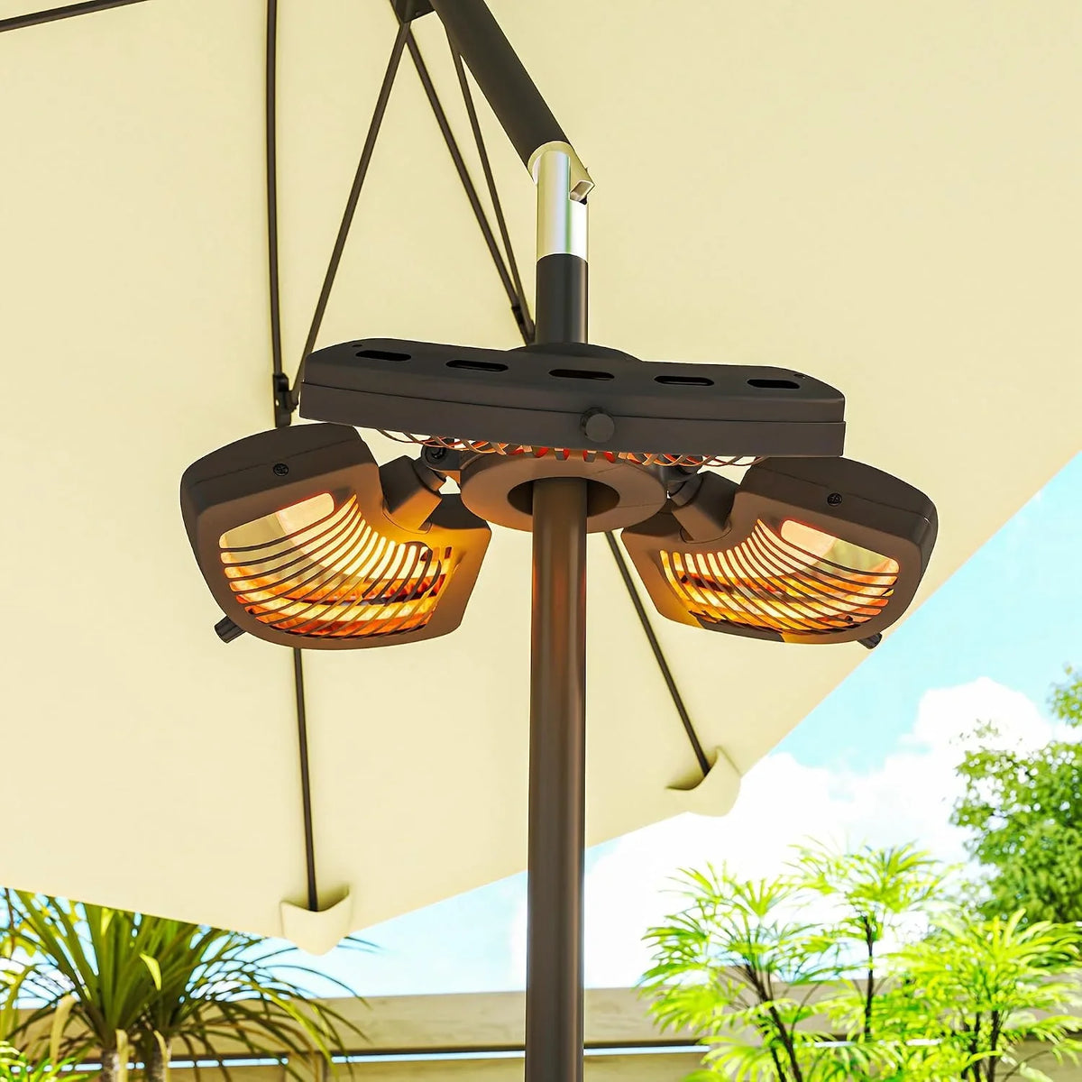 Outsunny Infrared Heater for Parasol 800/1600/2400W Black