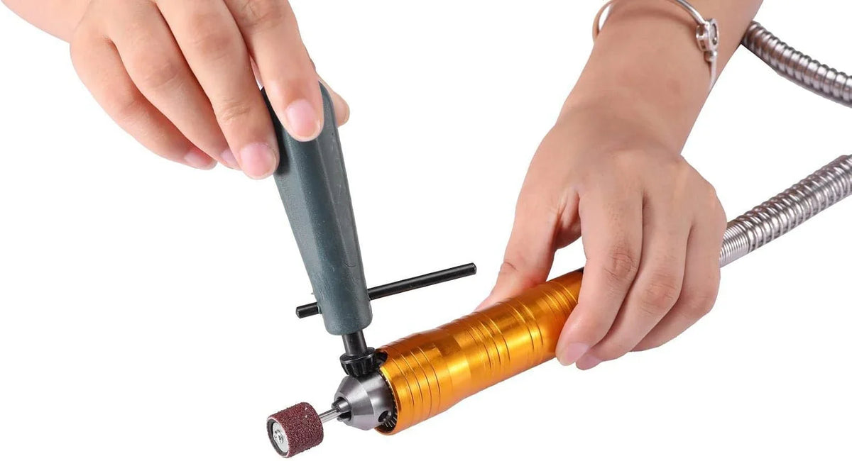 1/4HP Amoladora Eléctrica Multiherramienta Herramienta Rotativa Eje flexible que cuelga la amoladora Carver Kit, control de pedal,780W fuerte potencia, eje flexible de metal, 23000 RPM