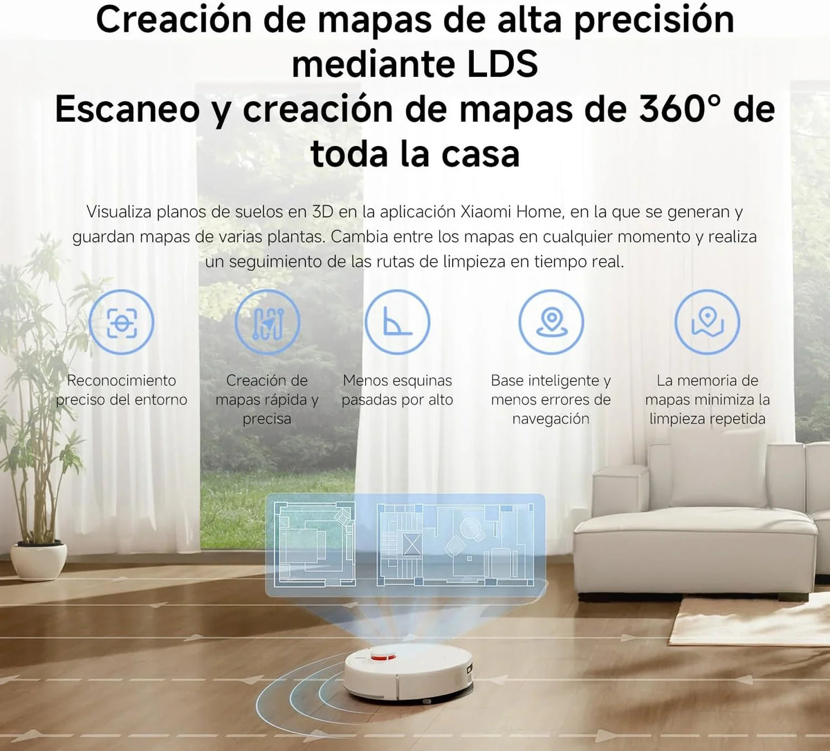 XIAOMI H40 Robot Aspirador con Auto-Vaciado, Aspiración 10000 Pa