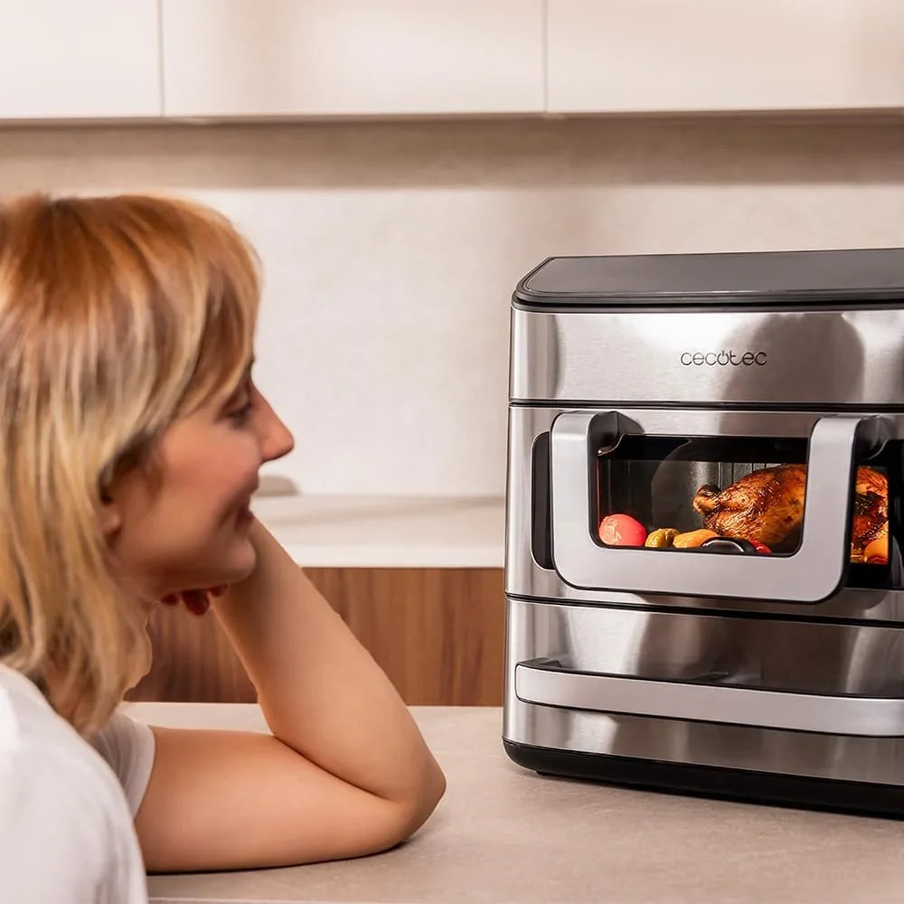 Cecotec Freidora de Aire 18 L Cecofry FoodCourt 18000 4Pizza + Horno