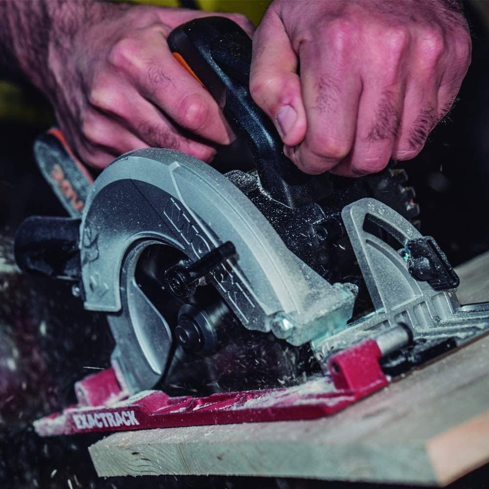 WORX WX530.9 Worxsaw XL Sierra Circular Brushless 20V Sin Batería, Sistema ExacTrack para Cortes Rectos, Base de Aluminio, Corte a Inglete 50°