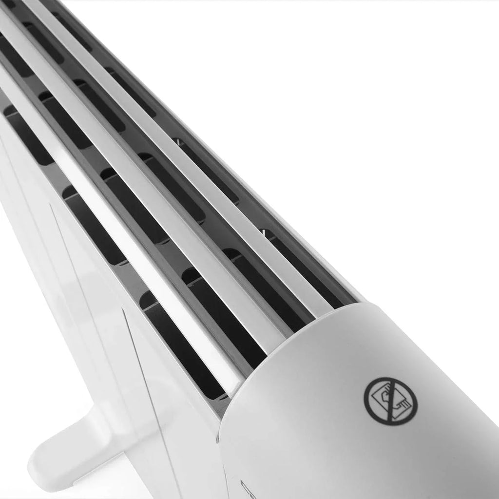 Orbegozo RRE 1510, Emisor térmico bajo consumo, 1500 W, 8 elementos reales, aluminio, mando a distancia, funcionamiento programable,botón de desconexión total, pared o pie, color blanco