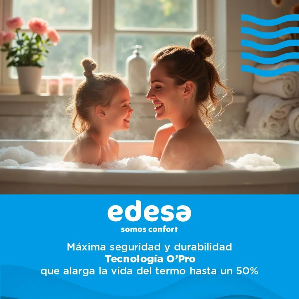 Edesa, One - Vertical Electric Water Heater, 50 Litres, External Regulation and Vitrified Cuba, 43.3 x 61.1 x 45.2 cm – Made for Installation in Spain (Energy Class C)