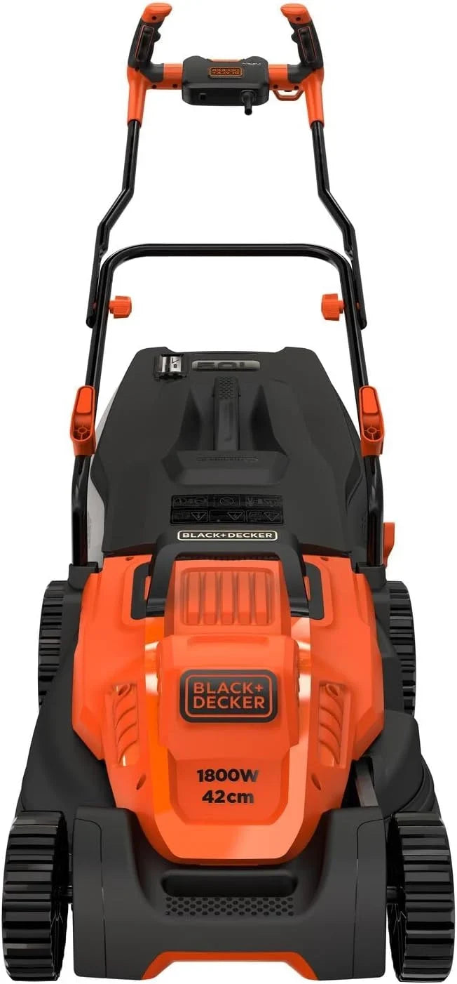 BLACK+DECKER Cortacésped con Cable de 1800 W y 42 cm, BEMW481BH-QS