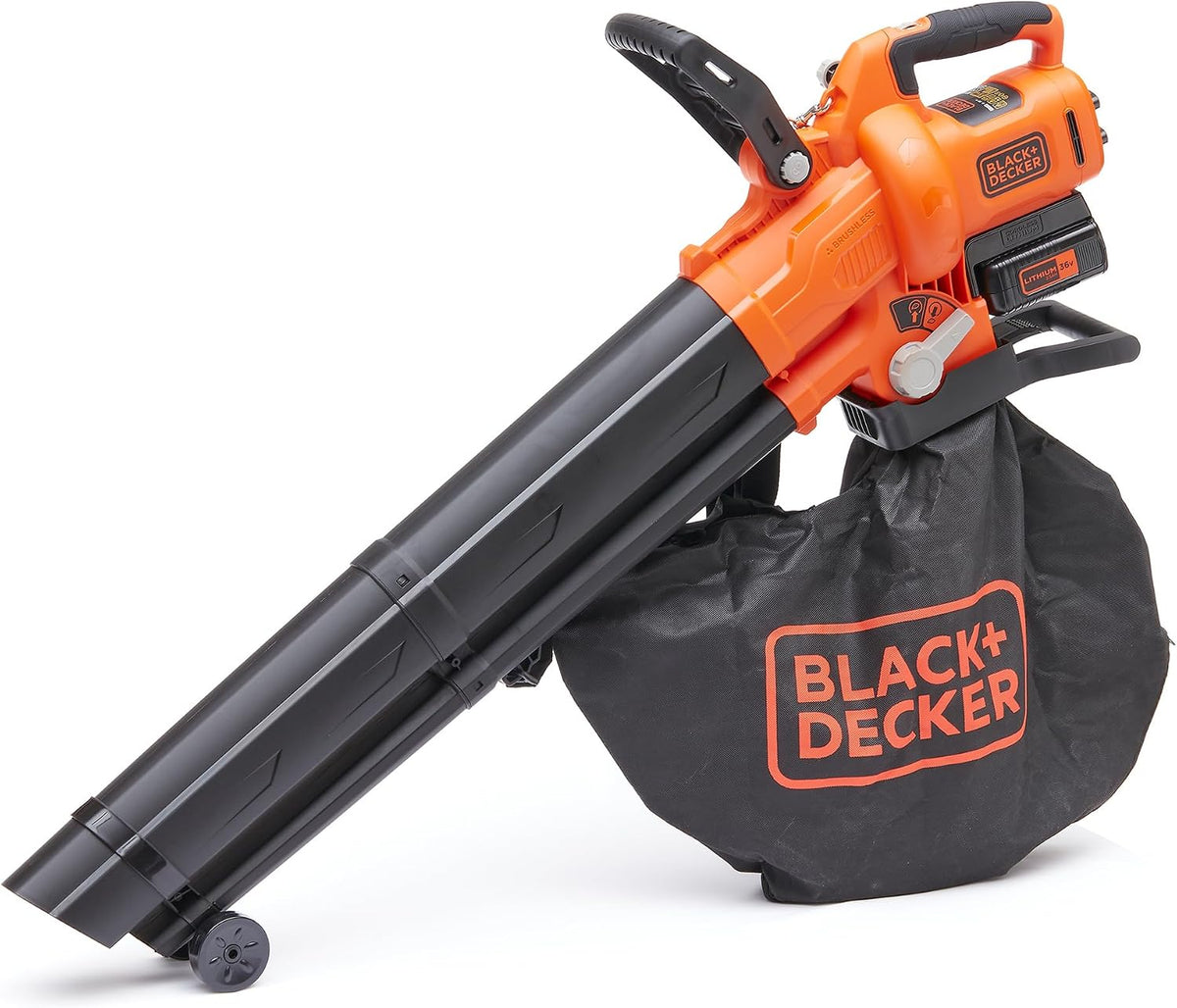 BLACK+DECKER Soplador Aspirador triturador sin Cable 36 V, BCBLV3625L1-QW