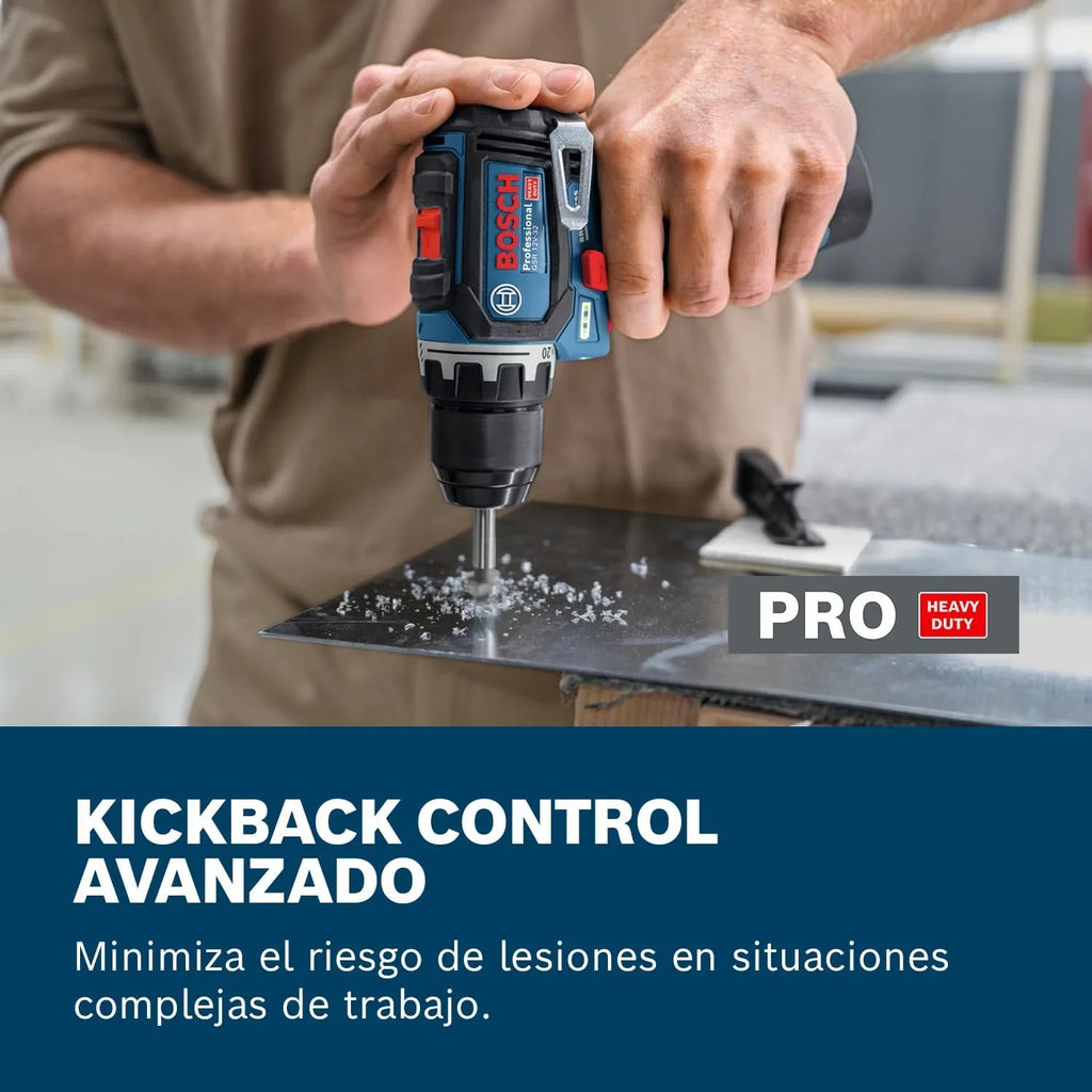 Taladro/atornillador a batería Bosch Professional 12V GSR 12V-32 (KickBack control óptimo, motor Brushless sin escobillas)