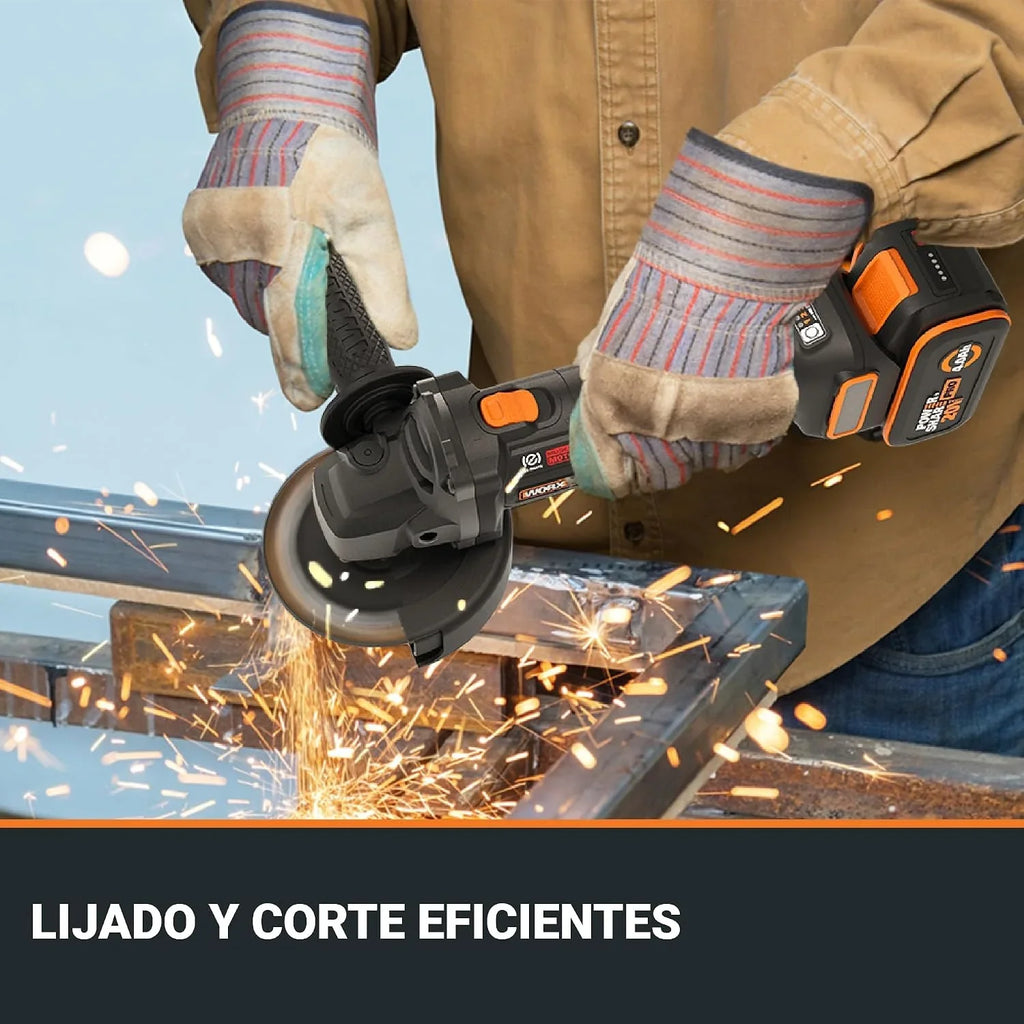 Worx WX814.9 Amoladora Angular Brushless 20V 125mm Sin Bat.
