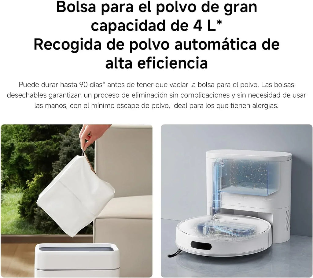 XIAOMI H40 Robot Aspirador con Auto-Vaciado, Aspiración 10000 Pa