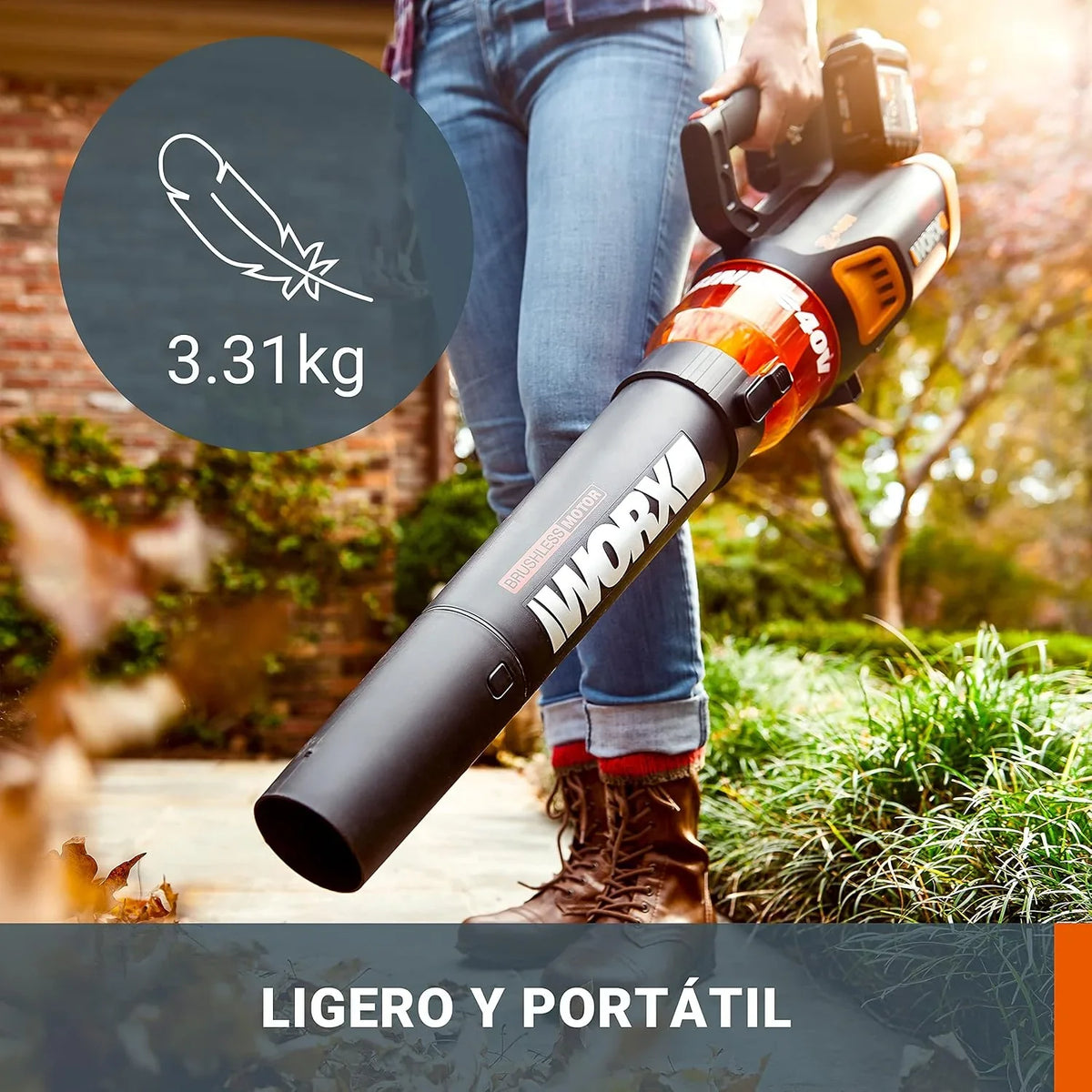 WORX Soplador a batería WG584E.9